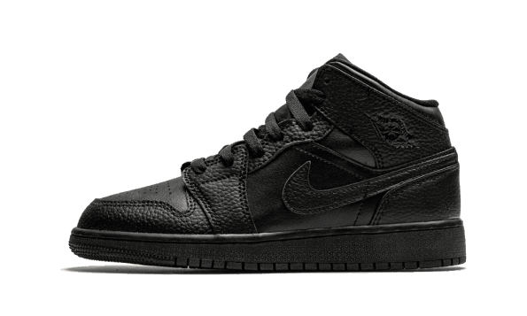 Air Jordan 1 Mid Triple Black (gs) Obnavljanje Zalog