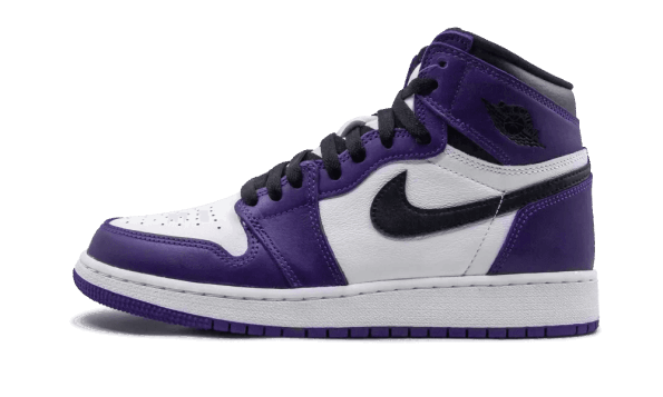 Obnavljanje Zalog Air Jordan 1 Retro High Court Vijolično Bela (gs)