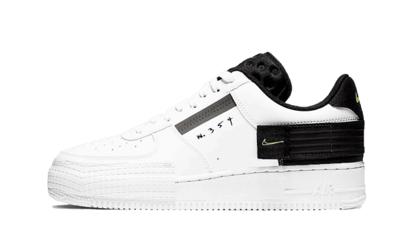 Obnoviti Zaloge Nike Air Force 1 Low Drop Tip Beli črni Volt