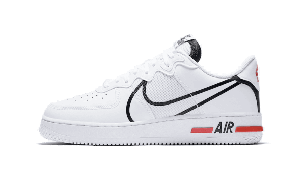 Nike Air Force 1 Low React Bela črna Rdeča Restock