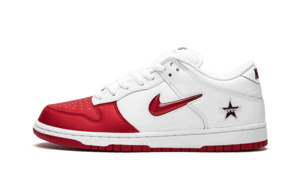 Nike Sb Dunk Low Supreme Jewel Swoosh Red Restock