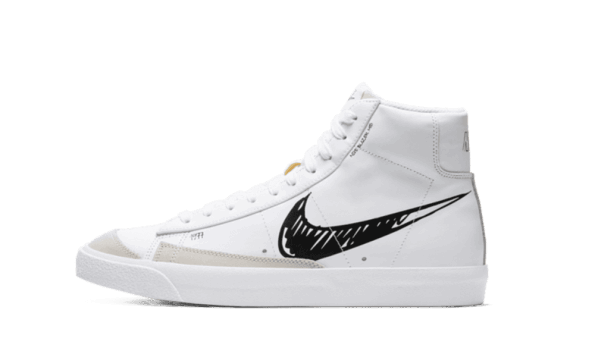 Obnavljanje Zalog Nike Blazer Mid 77 Skica Bela črna