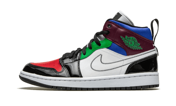 Air Jordan 1 Mid Se črno Bela Večbarvna (w) Obnova Zalog