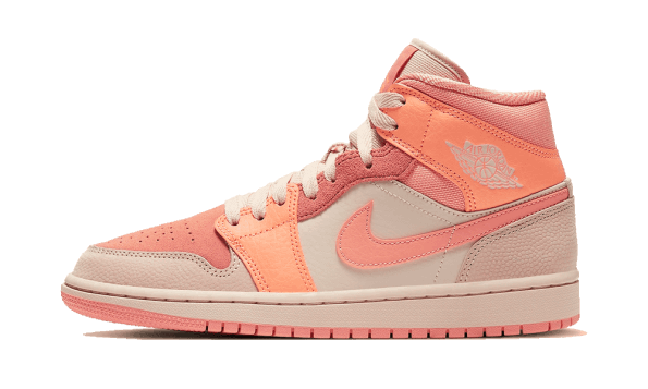 Obnovite Zaloge Air Jordan 1 Mid Apricot Orange Terra Rdečilo