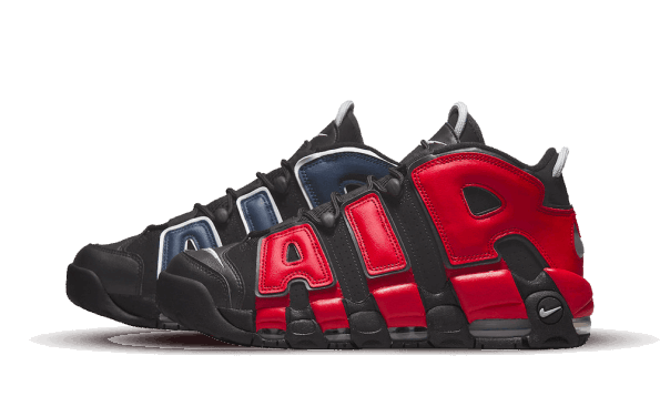 Nike Air More Uptempo Zamenja črno Univerzitetno Rdečo Obnovitev