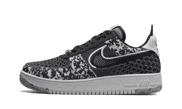 Obnavljanje Zalog Nike Air Force 1 Low Crater Flyknit črno Bela Melanž