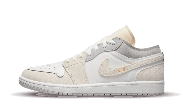 Restock Air Jordan 1 Nizko Znotraj Navzven Krem ​​bela Svetlo Siva