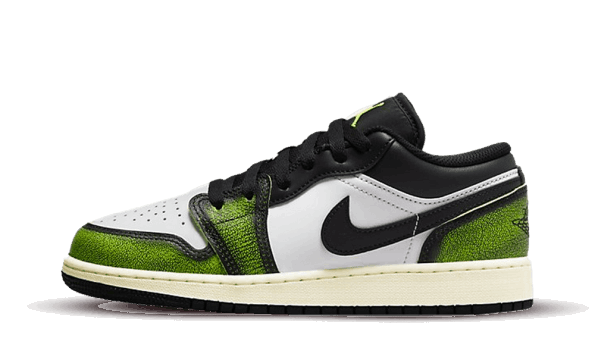 Air Jordan 1 Low White Black Green (gs) Obnavljanje Zalog