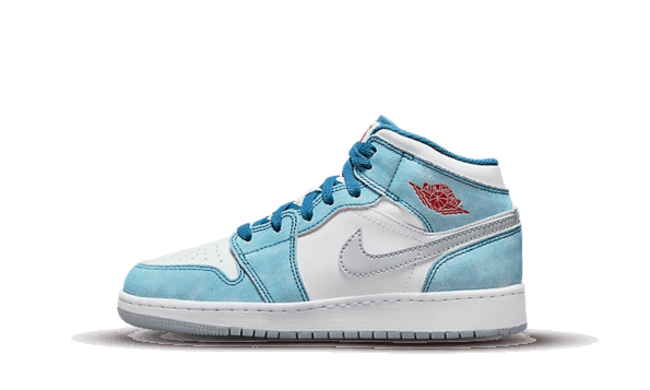 Air Jordan 1 Mid Se Francosko Modro Svetlo Jeklo (gs) Obnavljanje Zalog